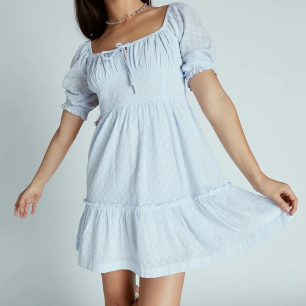 ROXY Chloe Kim Daydream Mini Dress M Blue